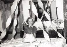 Janet and birthday cake