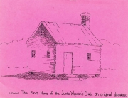 Drawing by Pat Bohon of first meeting place.